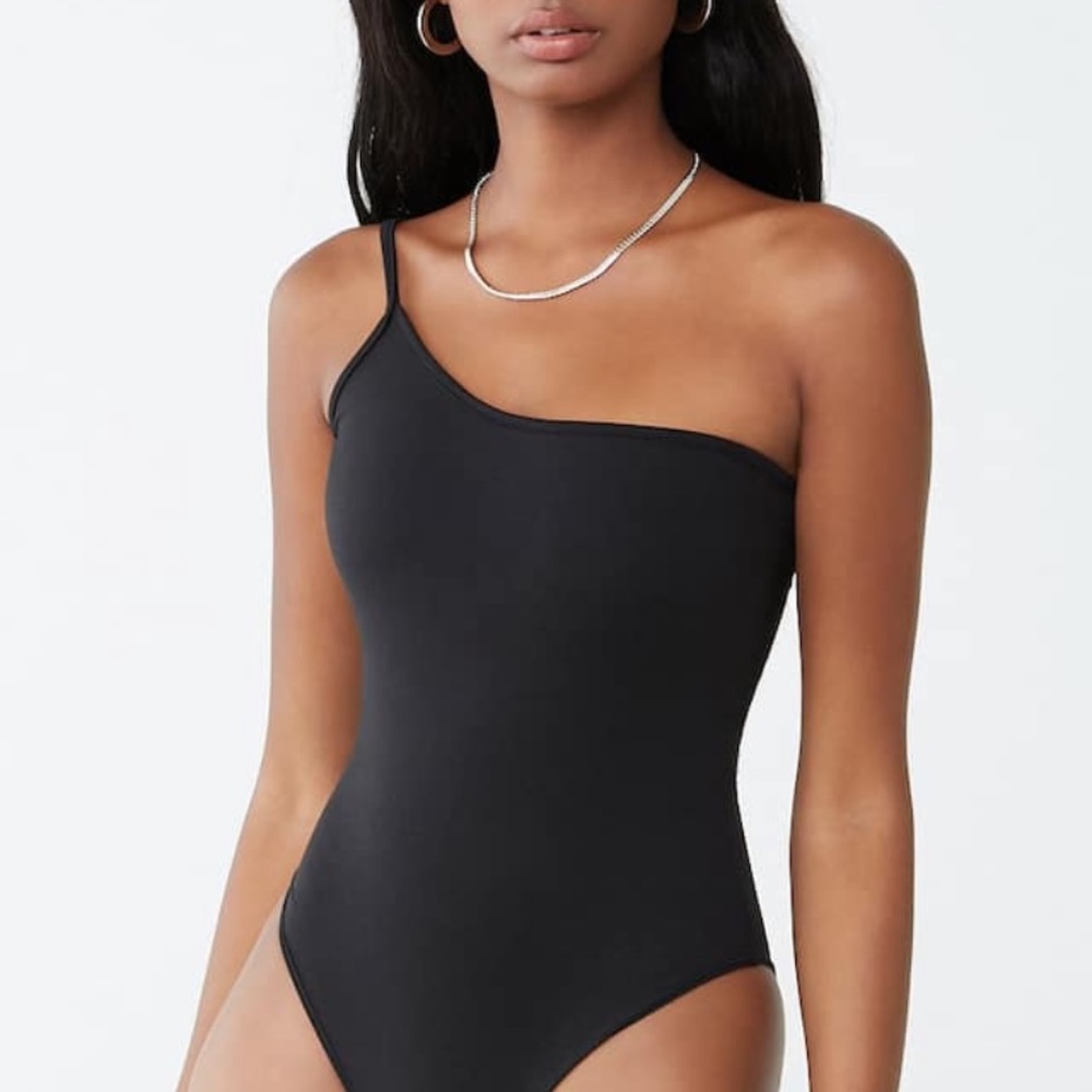 One-shoulder cami body suit
